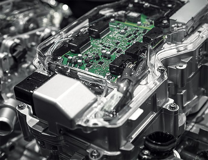 Picture of automotive circuit board